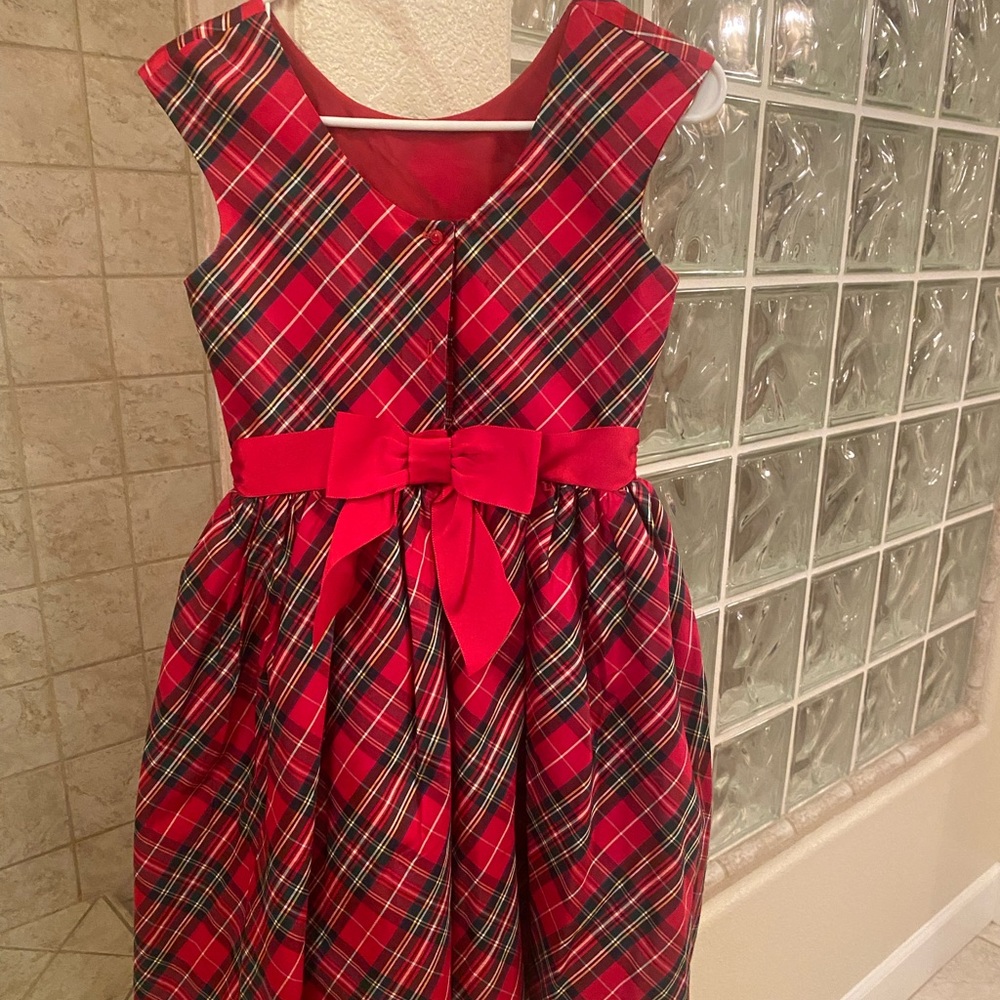 Janie and Jack 2017 nwt plaid party silk dress 12